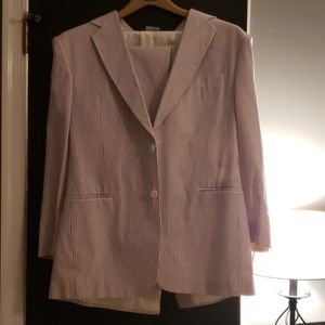 Men's Seersucker Suit Size Medium Regular Fit